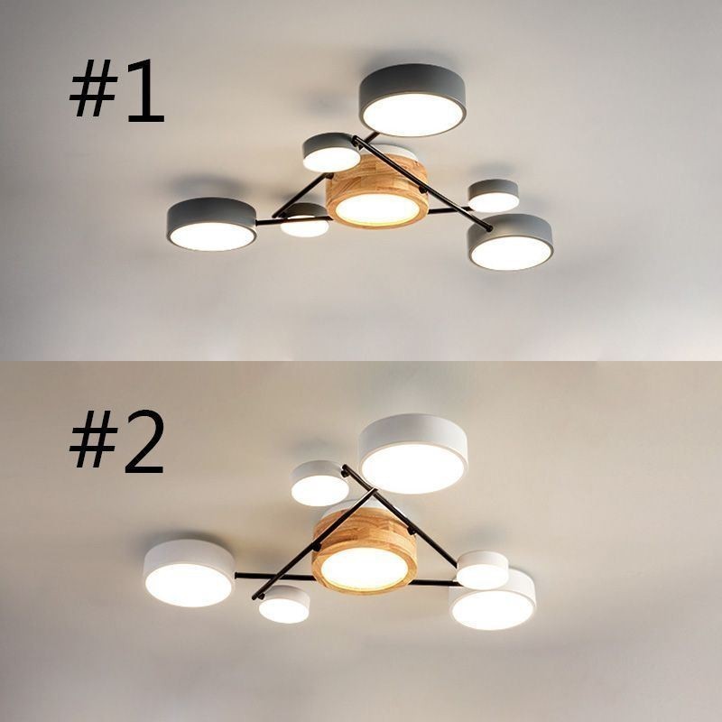 モダンな分子形状のアクリル製天井ランプ