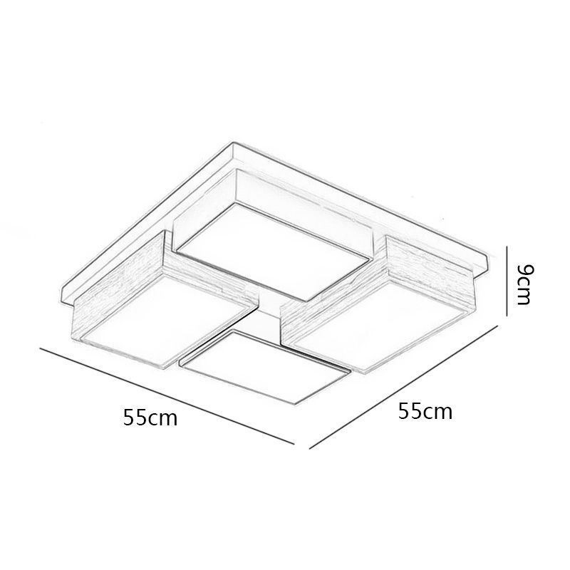 モダンな天井ライト 幾何学的な木製天井ランプ