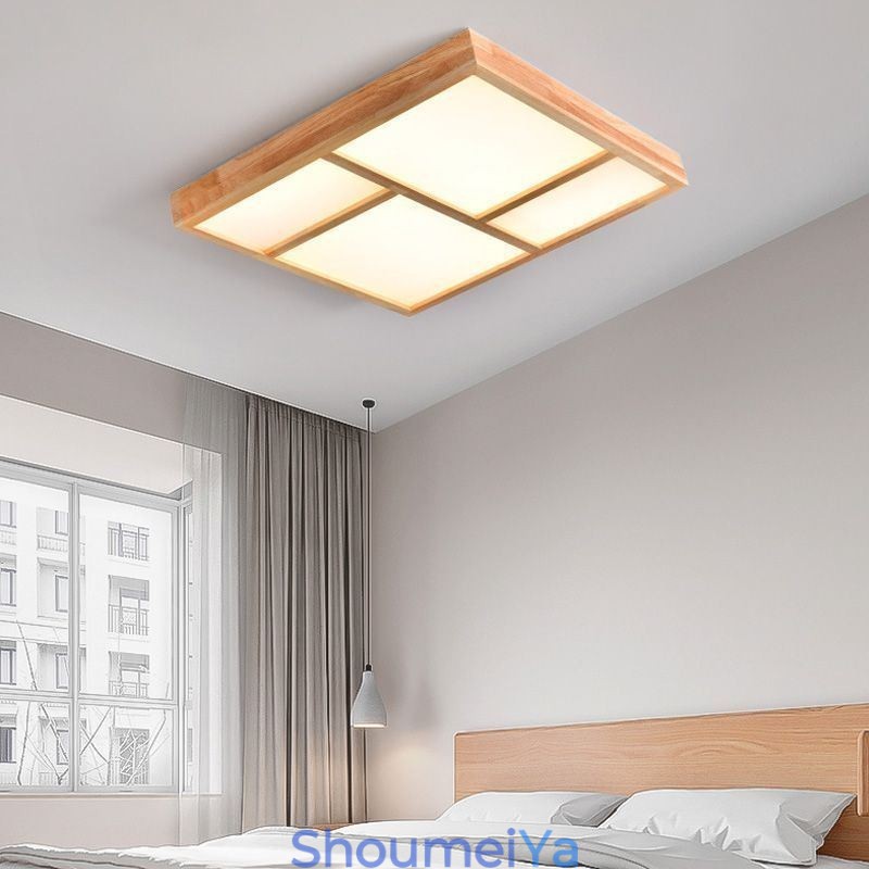日本のアクリル製天井ライト 幾何学的な木製天井ランプ