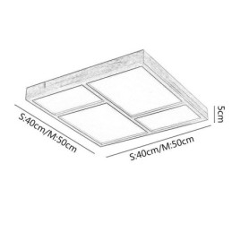 日本のアクリル製天井ライト 幾何学的な木製天井ランプ