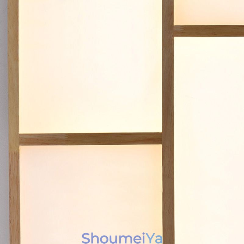 日本のアクリル製天井ライト 幾何学的な木製天井ランプ