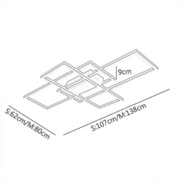 モダンな天井ライト 幾何学的な正方形の天井ランプ