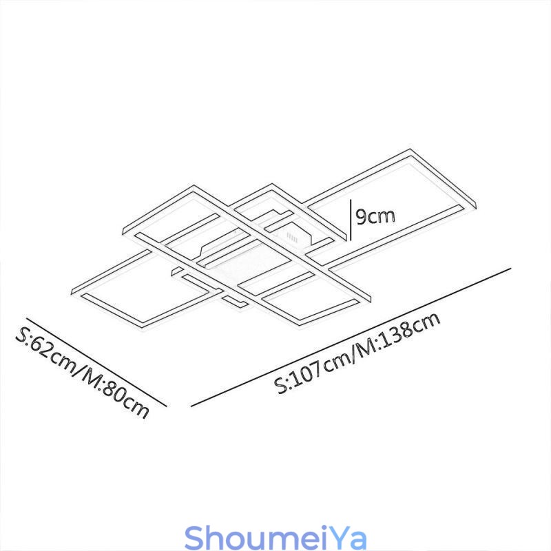 モダンな天井ライト 幾何学的な正方形の天井ランプ