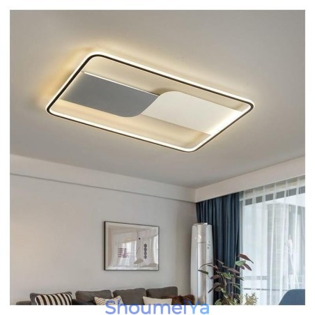 モダンな天井照明器具 長方形 フラッシュマウント 天井ランプ 90*60cm