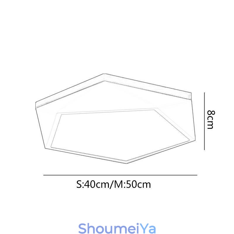 モダンな天井ライト ダイヤモンド型デザイン 調光可能なフラッシュマウント天井照明器具