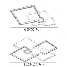 フラッシュマウントスクエア天井照明器具