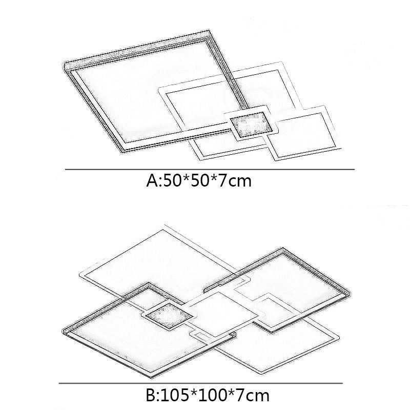 フラッシュマウントスクエア天井照明器具