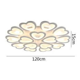 ハート型の花びら天井ライト フラッシュマウント