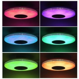 フラッシュマウント天井ライト装飾ランプリモートアプリコントロールBluetooth音楽スピーカーランプ