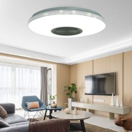 フラッシュマウント天井ライト装飾ランプリモートアプリコントロールBluetooth音楽スピーカーランプ