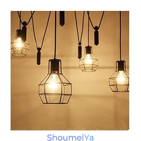 ダイニング シッティング シャンデリア アメリカンカントリー ランプとランタン リフト タイニーケージ ドロップライト