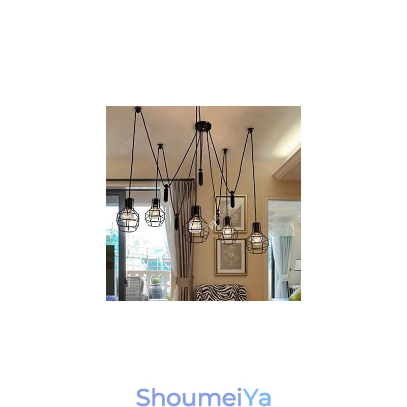 ダイニング シッティング シャンデリア アメリカンカントリー ランプとランタン リフト タイニーケージ ドロップライト