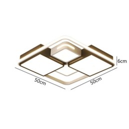 モダンなフラッシュマウント天井ライト アクリルスクエア ブラック＆ホワイト 照明器具