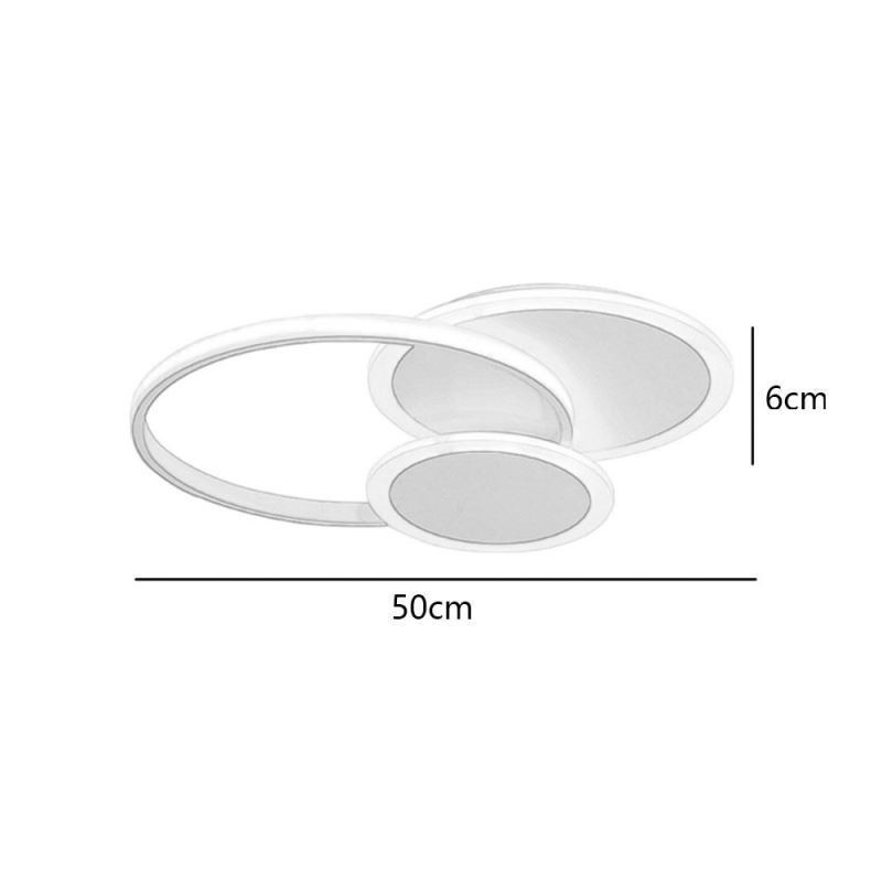 ラウンドフラッシュマウント照明器具 モダンなアクリル製天井照明