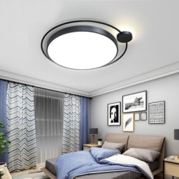 シンプルスタイルの丸型フラッシュマウント照明器具アクリル天井ライト