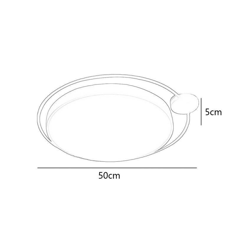 シンプルスタイルの丸型フラッシュマウント照明器具アクリル天井ライト
