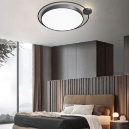 シンプルスタイルの丸型フラッシュマウント照明器具アクリル天井ライト
