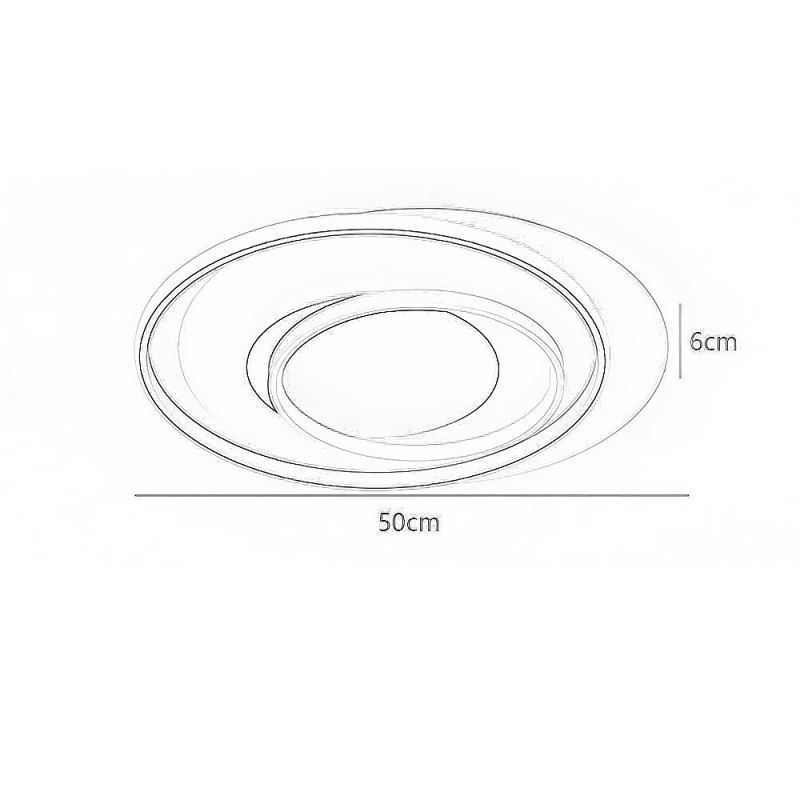 不規則な丸型フラッシュマウント天井ライト