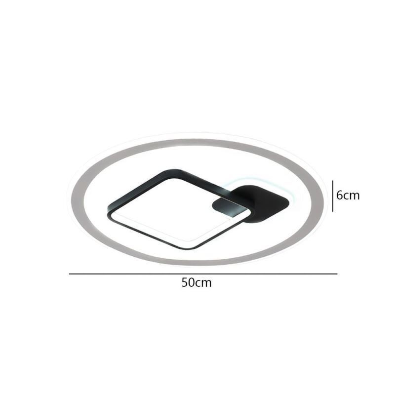 モダンミニマリスト天井ランプ 丸型と角型のフラッシュマウント照明器具