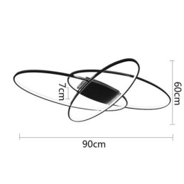 モダンな楕円形のフラッシュマウント天井ライトアクリル装飾照明器具