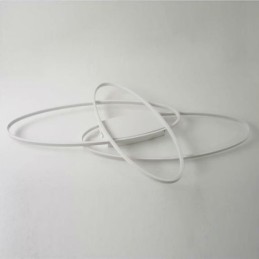 モダンな楕円形のフラッシュマウント天井ライトアクリル装飾照明器具