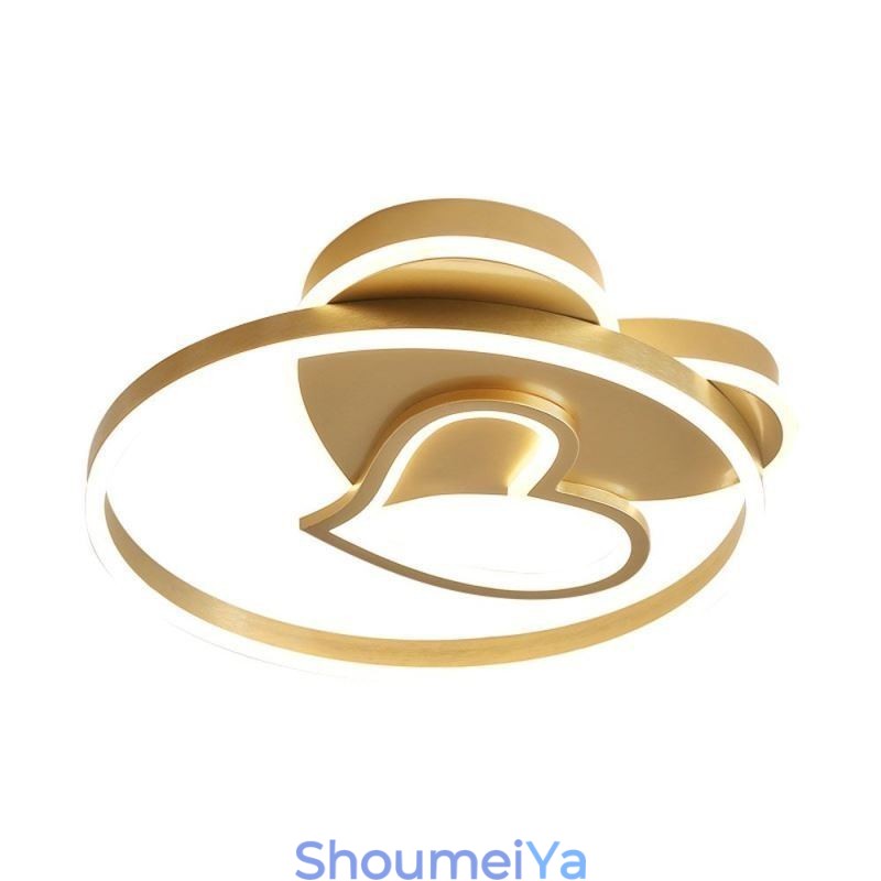 モダンなフラッシュマウントアクリル二重層ハート型天井ライト