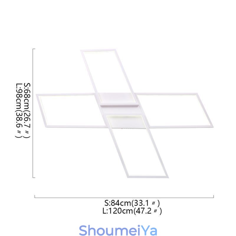 X 字型フラッシュマウント ミニマリスト アクリル シーリング ライト