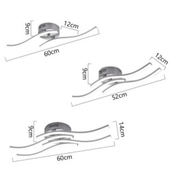 モダンでシンプルなフラッシュマウントアクリル波型天井ライト