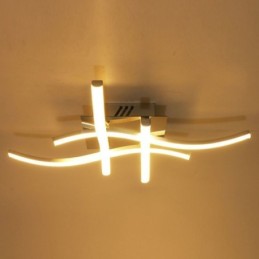 モダンでシンプルなフラッシュマウントアクリル4灯波型天井ライト