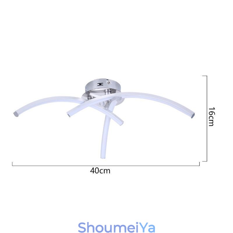 シンプルなフラッシュマウントアーク型アクリルクロスシーリングライト