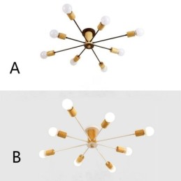 モダンマジックビーンズ フラッシュマウント ウッドブランチシャンデリア