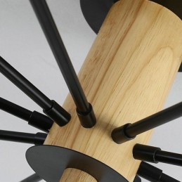 モダンマジックビーンズ フラッシュマウント ウッドブランチシャンデリア