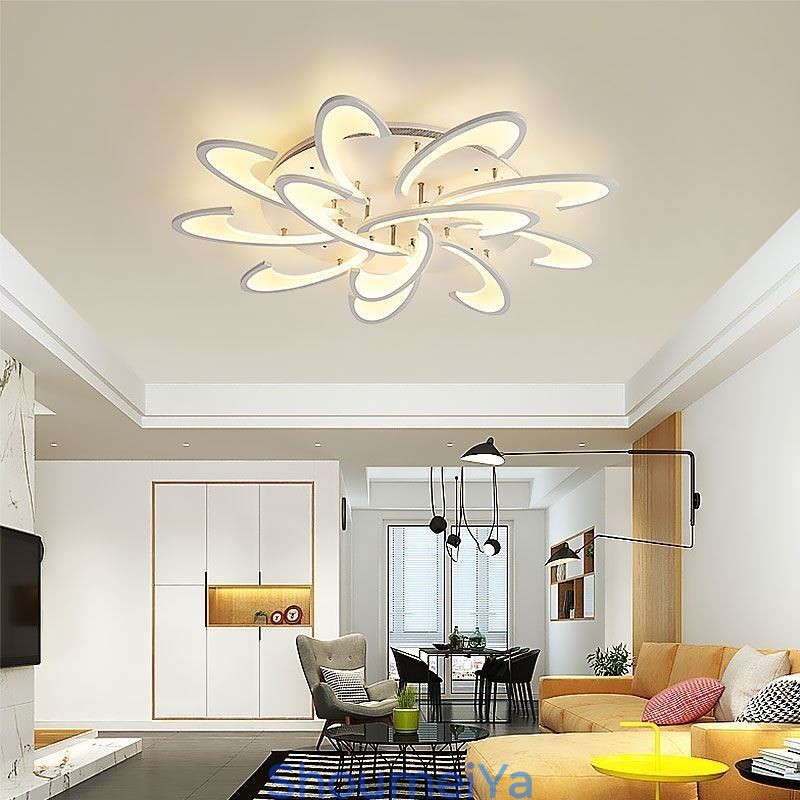 モダンでシンプルなフラッシュマウントアクリル風車天井ライト