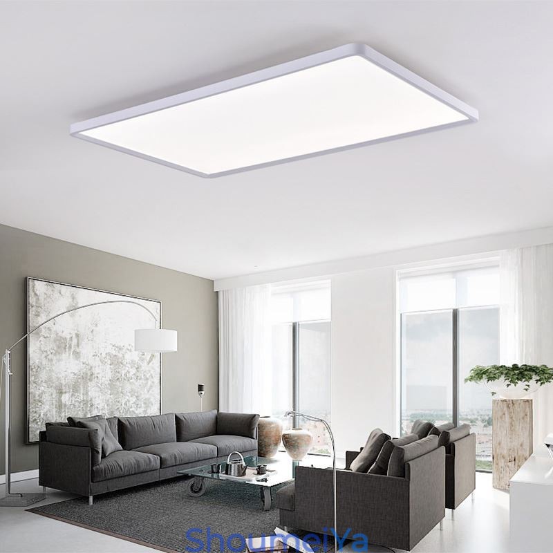 北欧パネルライト フラッシュマウント 超薄型ランプ ホワイト シーリングライト