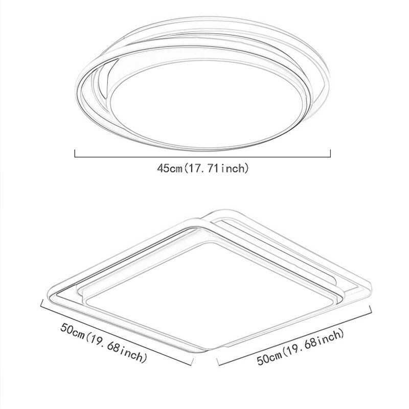 モダンでシンプルなフラッシュマウント幾何学的な天井ライトスクエアフレームランプライト