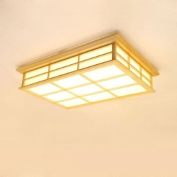 日本の直方体天井ライト無垢材天井照明