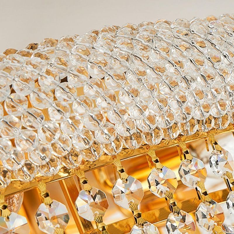 ヨーロッパのフラッシュマウントライト高級クリスタルシーリングライト