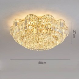 クリスタル フラッシュマウント 高級ラウンド クリスタル デコレーション シーリング ライト