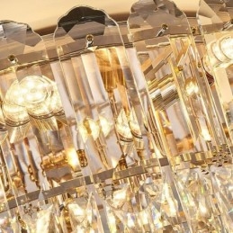 クリスタル フラッシュマウント ラウンド クリスタル デコレーション 天井照明器具