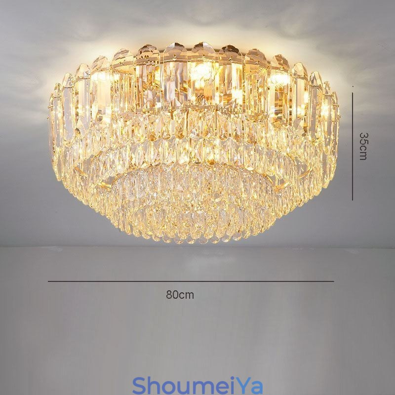 クリスタル フラッシュマウント ラウンド クリスタル デコレーション 天井照明器具