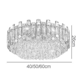 クリスタル天井ライト シンプルモダン ラウンド フラッシュマウント 装飾ライト