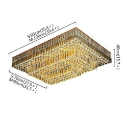 モダンなフラッシュマウント 3 段クリスタル シャンデリア