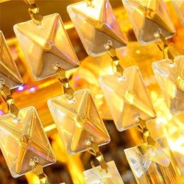 モダンなフラッシュマウント 3 段クリスタル シャンデリア