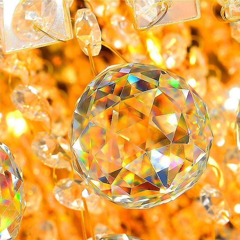 モダンなフラッシュマウント 3 段クリスタル シャンデリア