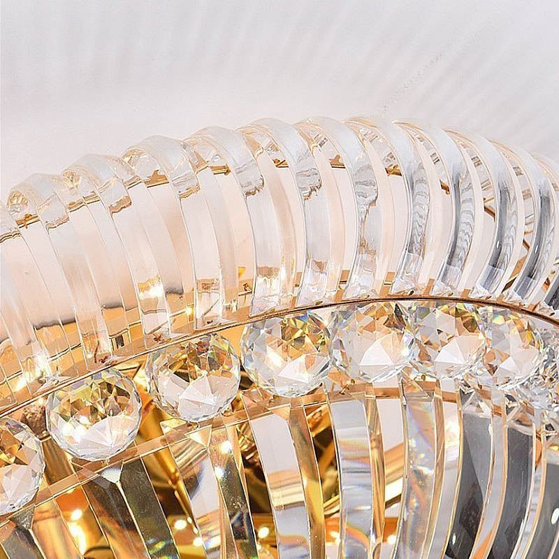 モダンでシンプルなフラッシュマウントクリスタルラウンド照明