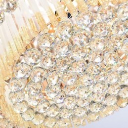 現代的なフラッシュマウントクリスタルシーリングライト高級ラウンド照明