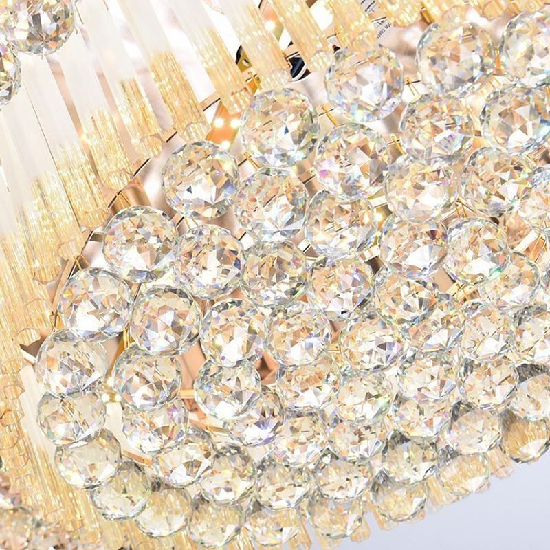 現代的なフラッシュマウントクリスタルシーリングライト高級ラウンド照明
