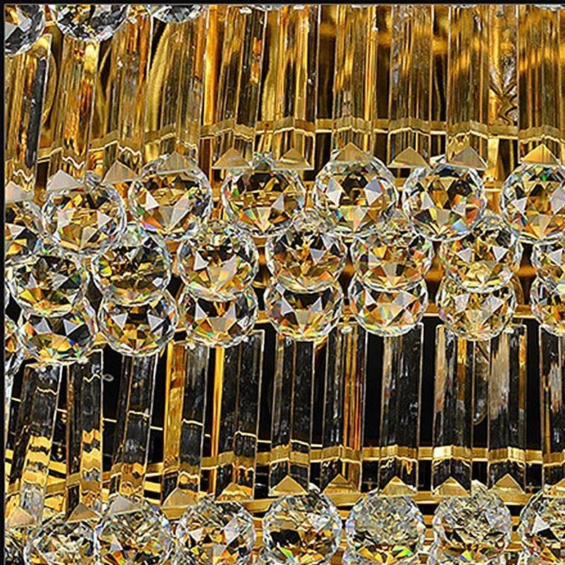 フラッシュマウントクリスタルシーリングライトヨーロピアンオーバルライト