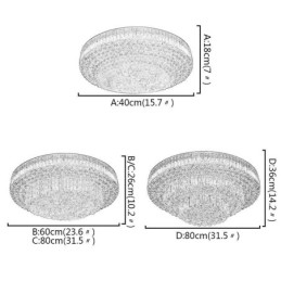 フラッシュマウントクリスタルシーリングライトヨーロピアンラウンド照明