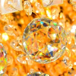 フラッシュマウントクリスタルシーリングライトヨーロピアンラウンド照明